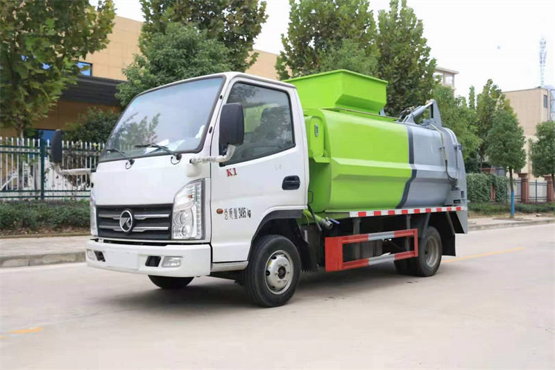 現車推薦：4方藍牌國六凱馬餐廚垃圾車，可選裝推鏟固液分離不超重